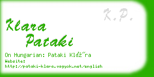 klara pataki business card